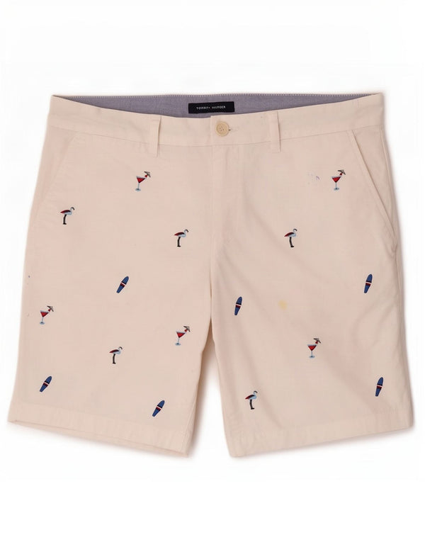 Мужские шорты чинос с рисунком Tommy Hilfiger W31 средние белые