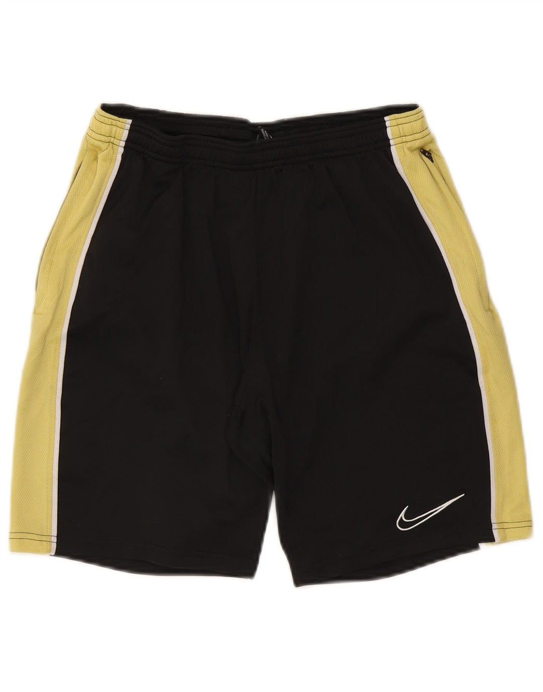 Мужские спортивные шорты Nike Dri Fit среднего размера, полиэстер с цветными блоками, средний черный