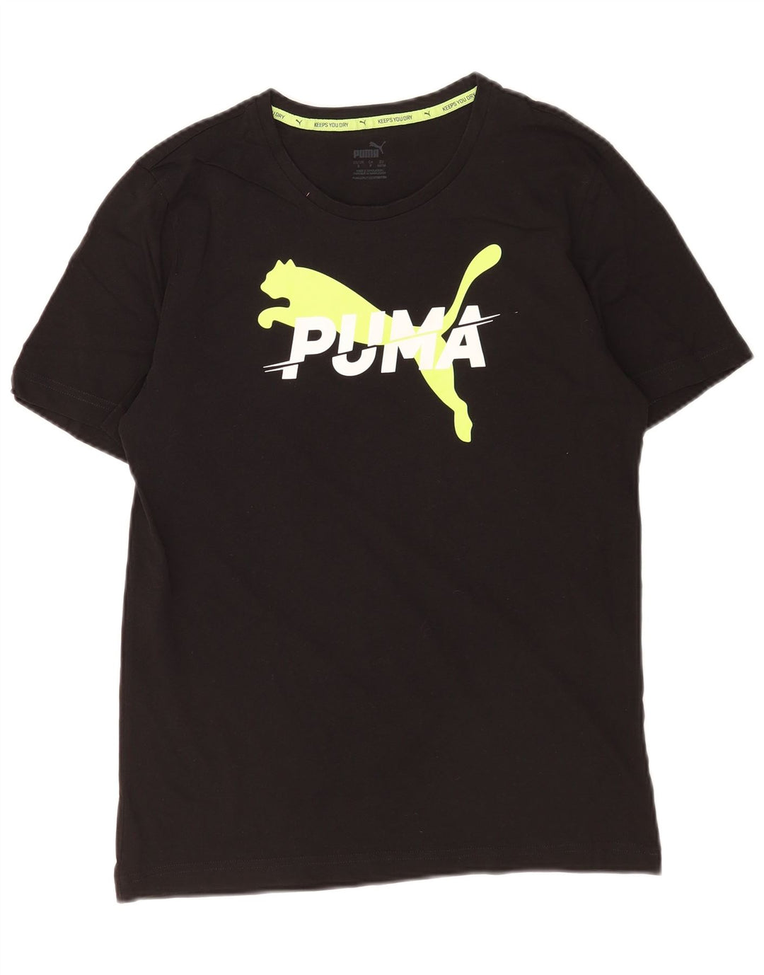 Мужская футболка с рисунком Puma, маленькая, черная