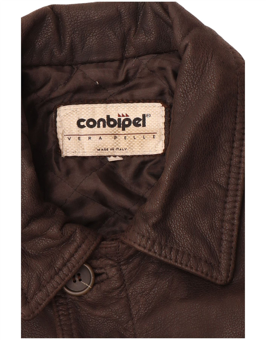CONBIPEL Мужская кожаная куртка UK 42 XL Коричневая кожа