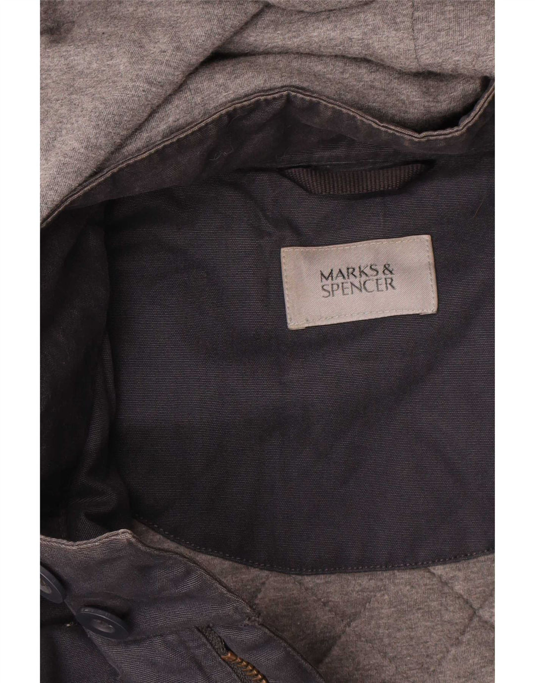Мужская парка Marks & Spencer UK 42 XL темно-синяя с капюшоном