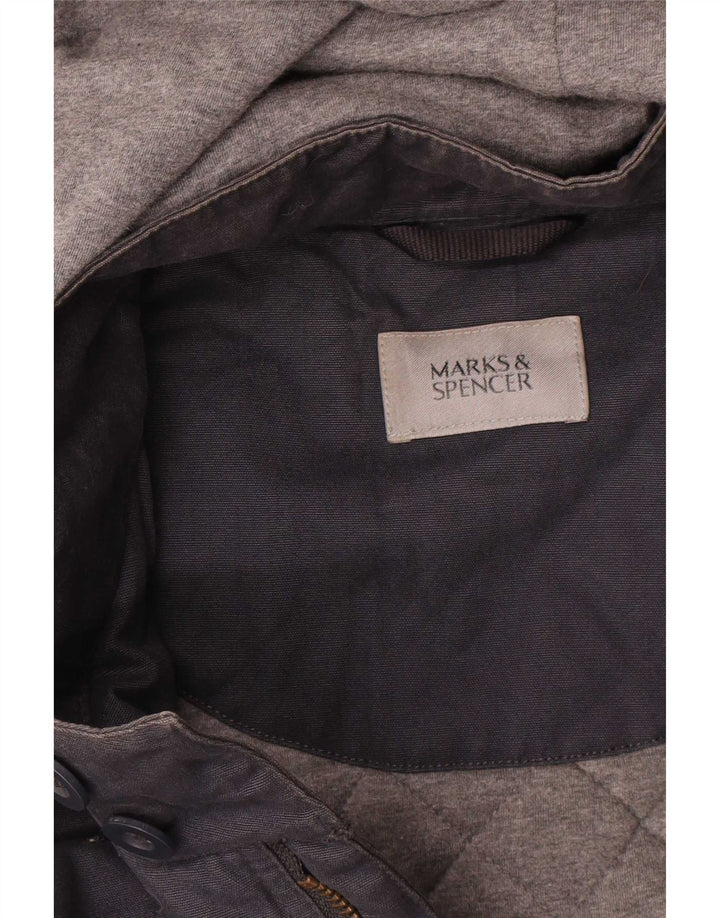 Мужская парка Marks & Spencer UK 42 XL темно-синяя с капюшоном