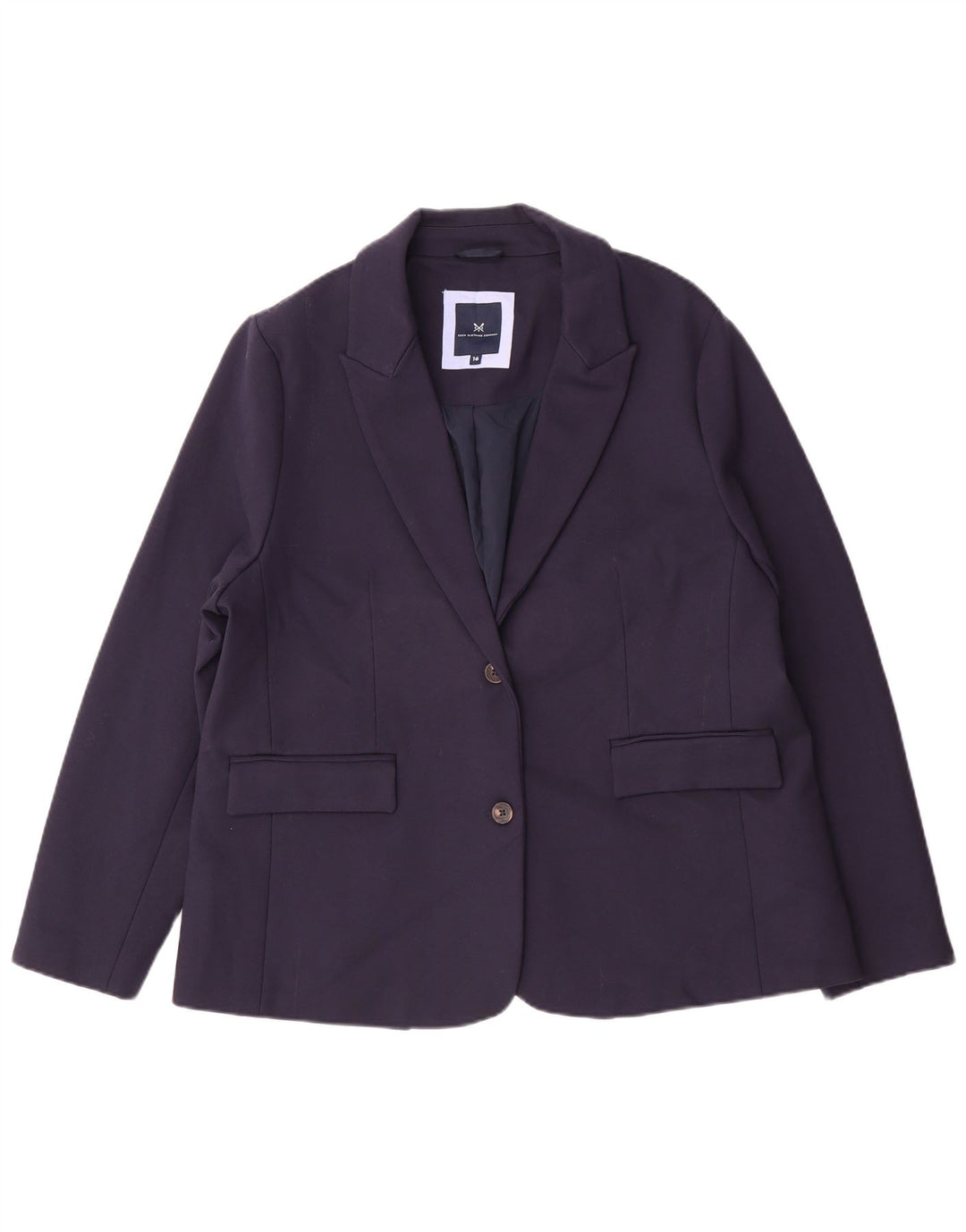 Crew Clothing Женский пиджак на 2 пуговицах, Великобритания, 16, большой темно-синий, вискоза