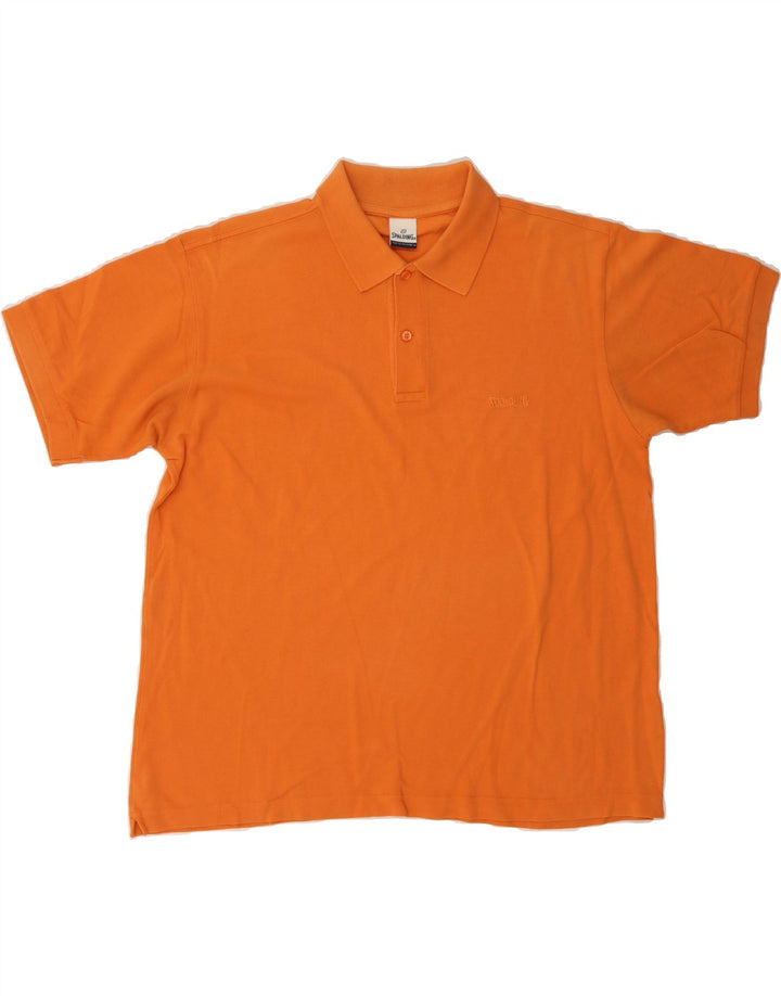 SPALDING Mens Polo Shirt Large Orange Cotton Vintage Spalding and Second-Hand Spalding from Messina Hembry 