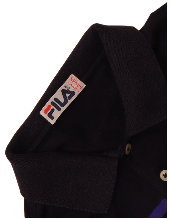 Мужская рубашка-поло Fila IT 50 Medium Navy Blue Colorblock