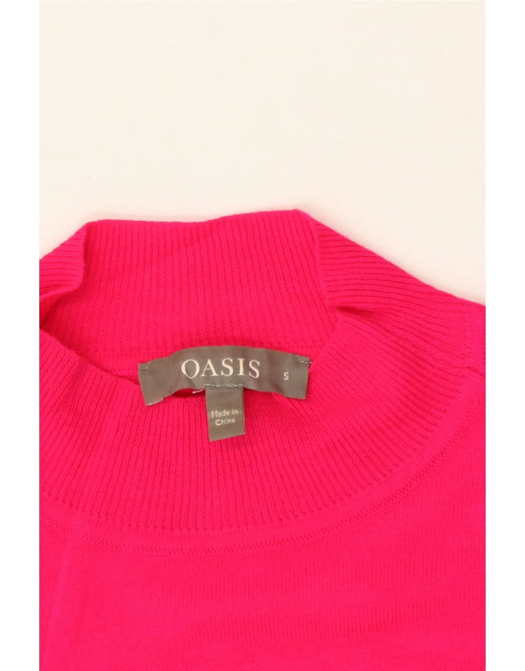 OASIS Womens Turtle Neck Jumper Sweater UK 10 Small Pink Acrylic Vintage Oasis and Second-Hand Oasis from Messina Hembry 