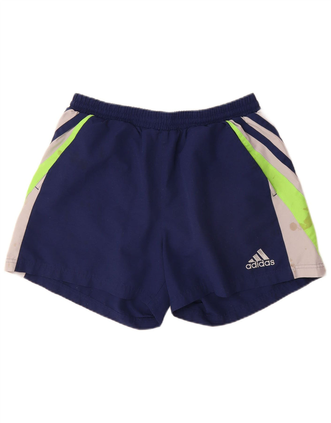 Мужские спортивные шорты ADIDAS, большие темно-синие, полиэстер с цветными блоками
