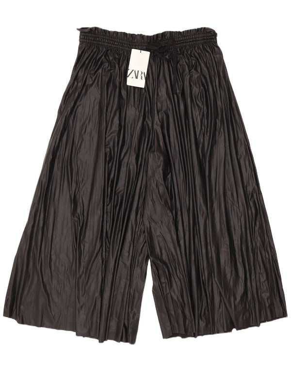 Женские брюки-капри из искусственной кожи Zara XL W36 L22, черные