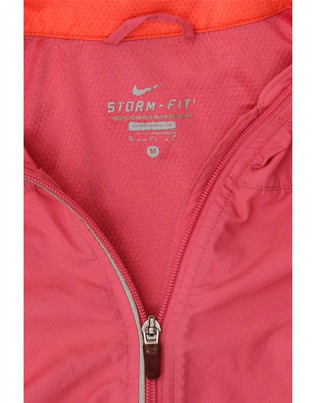 Женская дождевик Nike Storm-Fit UK 12, полиэстер с цветными блоками, средний розовый цвет