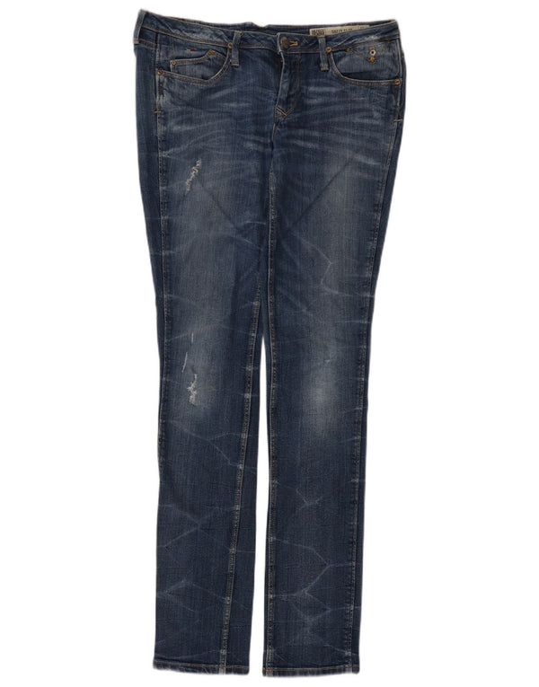 Женские потертые узкие джинсы с низкой талией Tommy Hilfiger W28 L34 синие