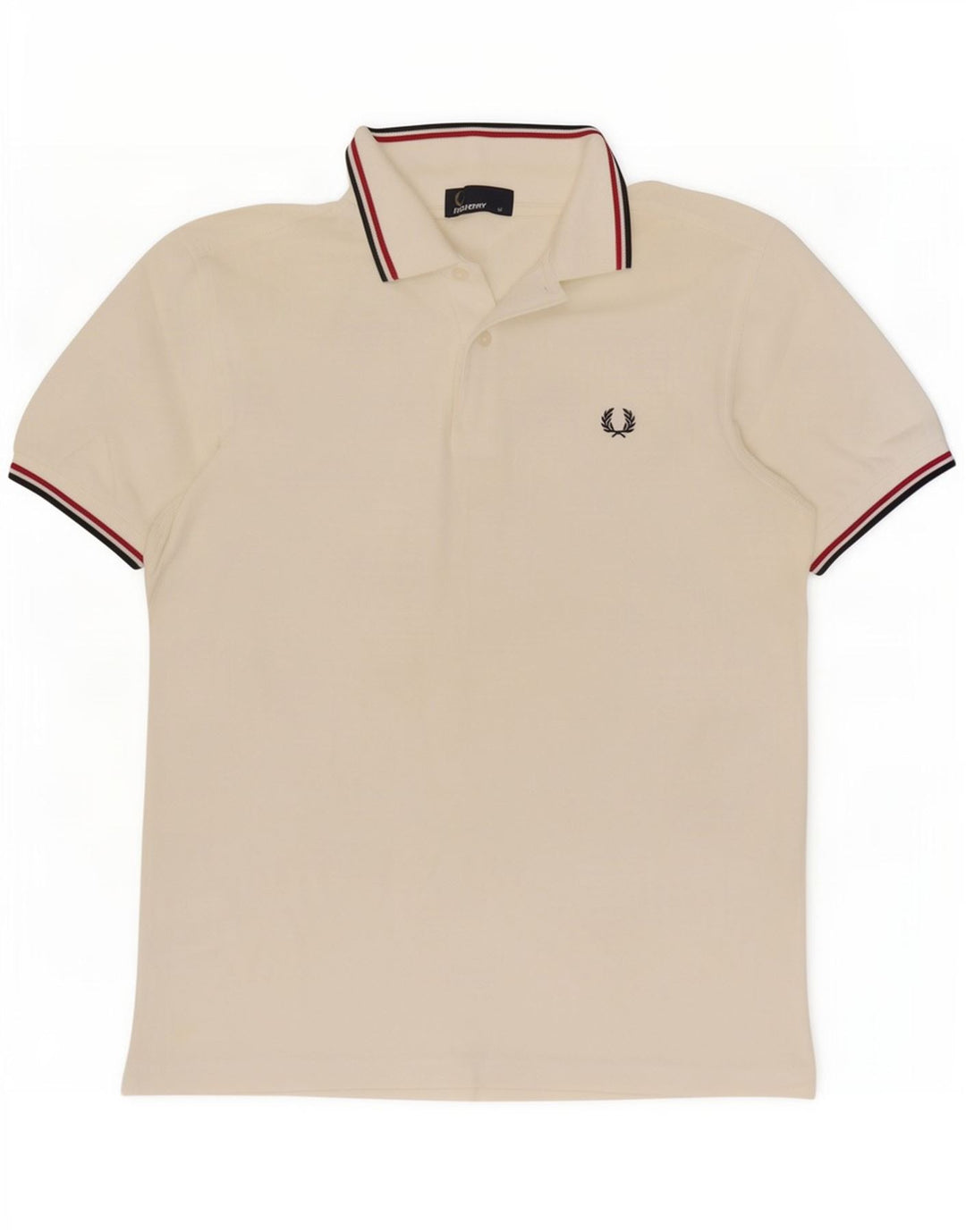 Мужская рубашка поло Fred Perry среднего размера, белый хлопок