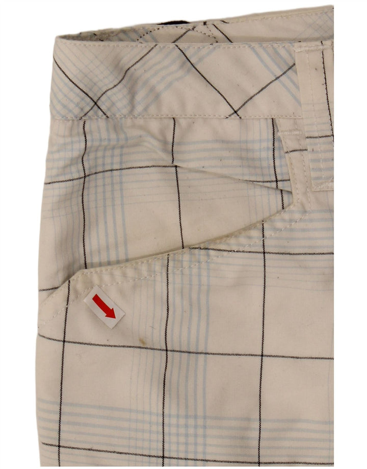 QUIKSILVER Мужские повседневные шорты с рисунком W30, средний белый цвет, полиэстер в клетку