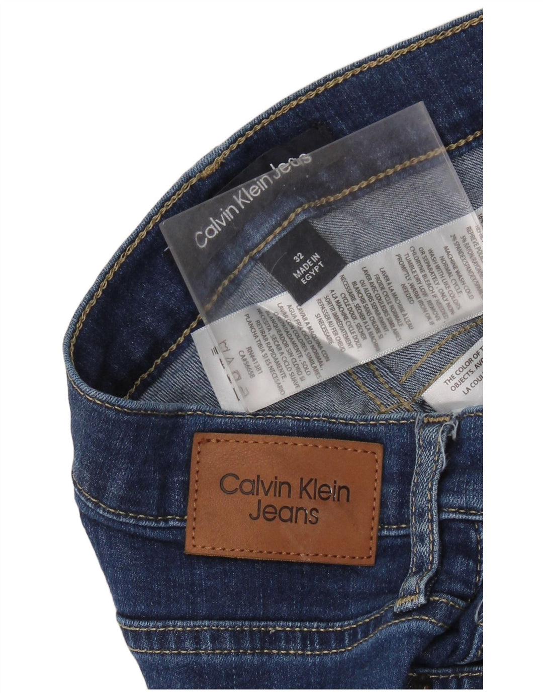 Женские джинсы-капри CALVIN KLEIN W32 L22 синие, хлопок