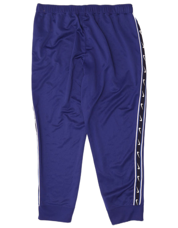 Мужские спортивные брюки Nike с графическим принтом, джоггеры, 2XL, синие, полиэстер с цветными блоками