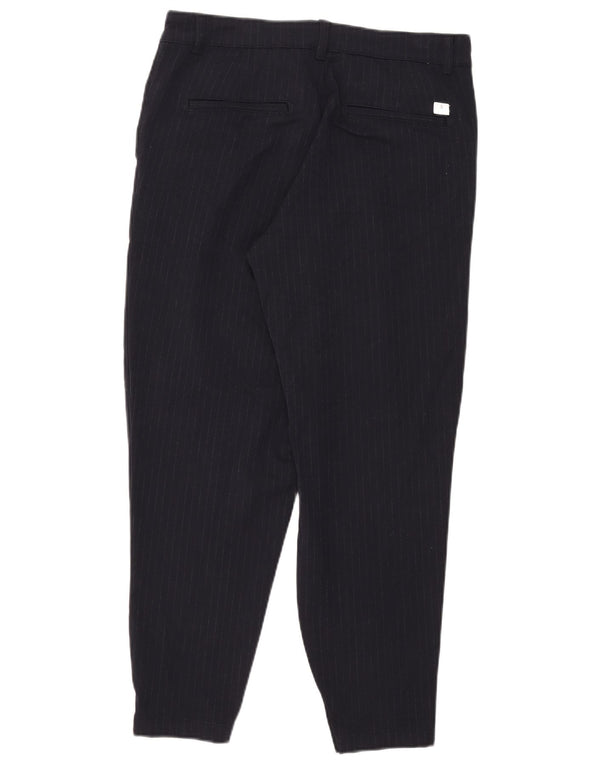 Мужские зауженные брюки-чиносы Jack & Jones W32 L27 темно-синие в тонкую полоску