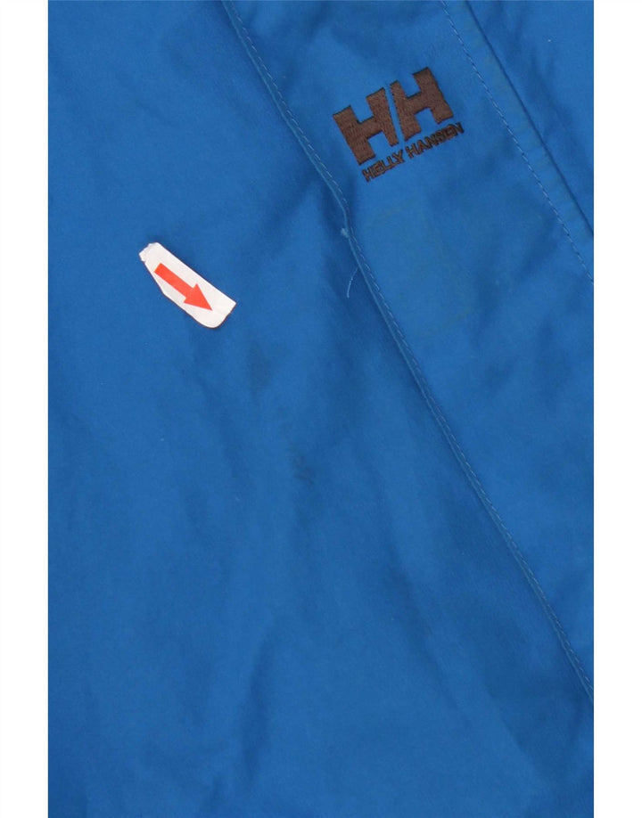 Helly Hansen Дождевик с капюшоном и графическим рисунком для мальчиков 13-14 лет, синий полиэстер