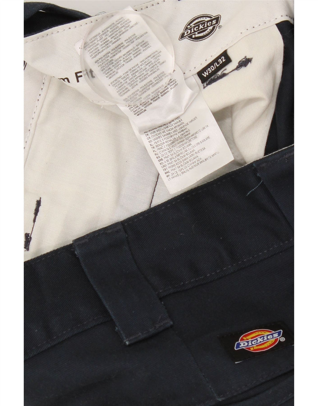 DICKIES Мужские брюки-чиносы узкого кроя W30 L26 Темно-синий полиэстер