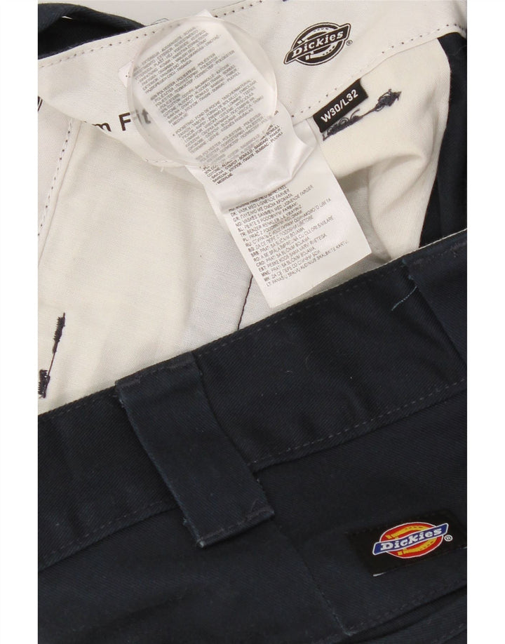 DICKIES Мужские брюки-чиносы узкого кроя W30 L26 Темно-синий полиэстер