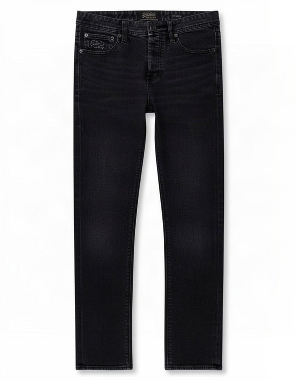 Мужские потертые зауженные джинсы Superdry W32 L32, черный хлопок