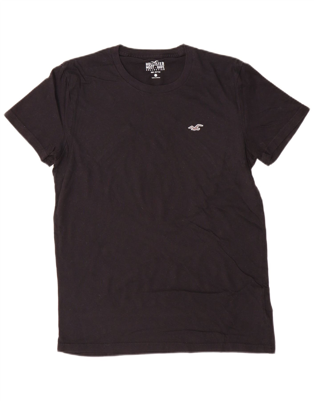 Мужская футболка HOLLISTER, маленькая, черная, хлопок