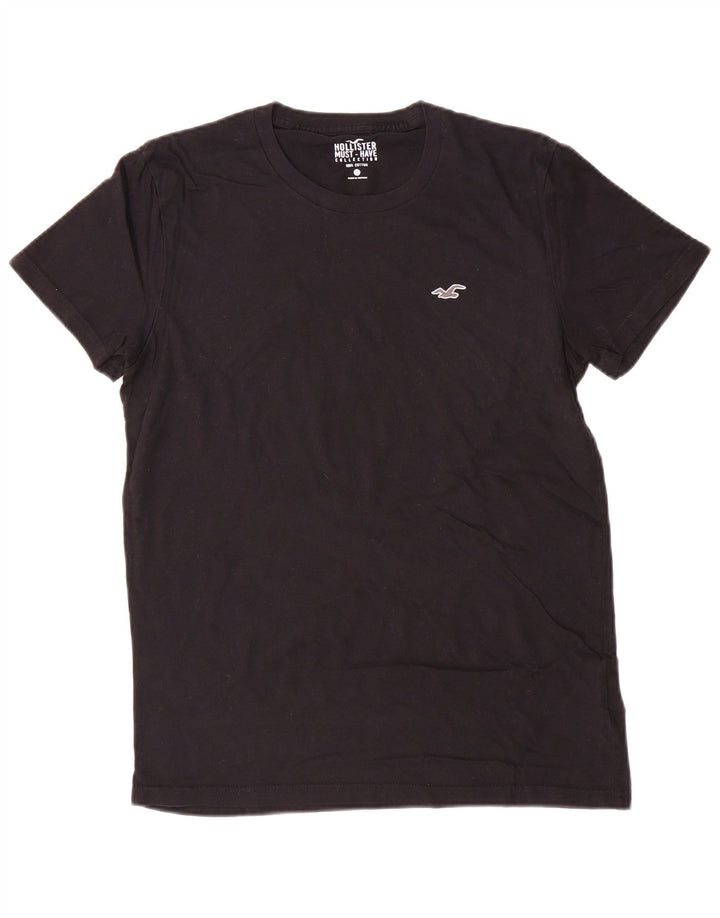 Мужская футболка HOLLISTER, маленькая, черная, хлопок