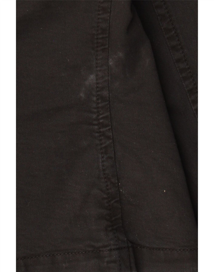 ARMANI JEANS Женский укороченный пиджак на 3 пуговицах IT 48 XL Черный хлопок