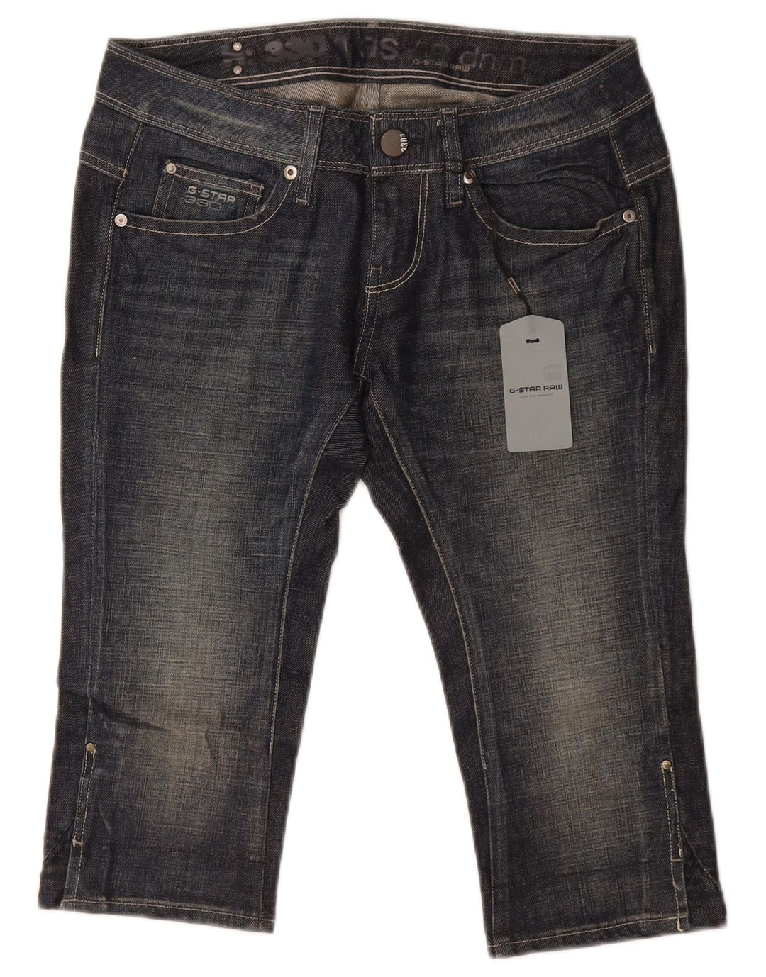 Женские джинсы-капри G-Star W28 L17, синие, хлопок