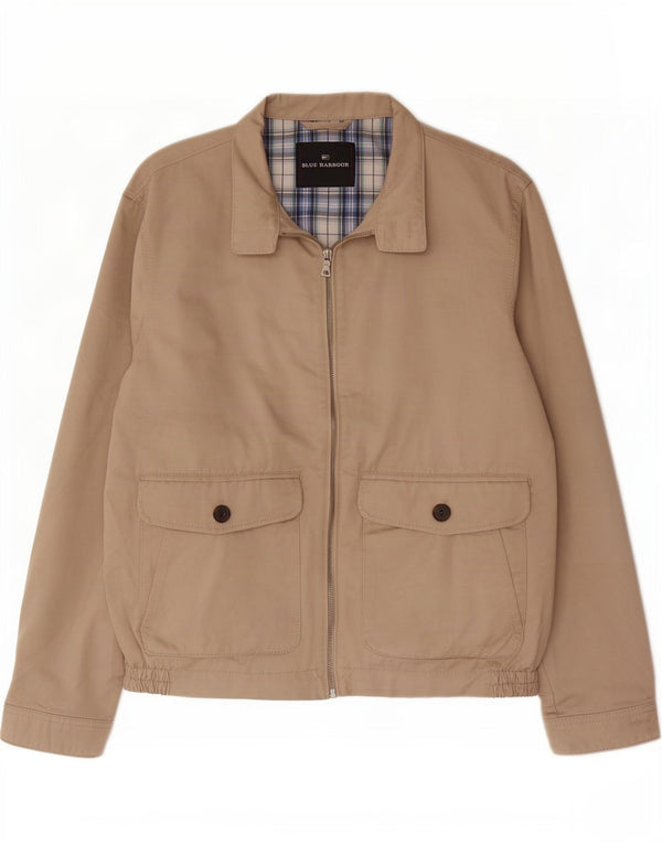 Мужской бомбер Marks & Spencer Blue Harbour UK 38, средний бежевый, хлопок