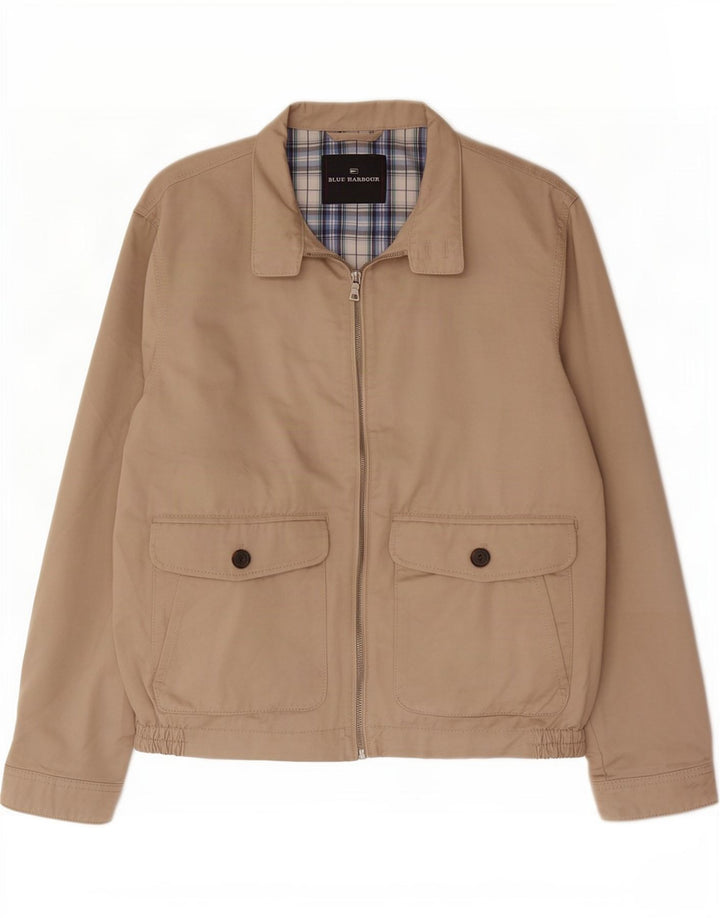 Мужской бомбер Marks & Spencer Blue Harbour UK 38, средний бежевый, хлопок