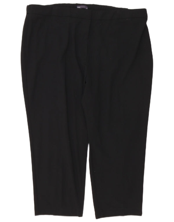 Женские капри с высокой талией Marks & Spencer, Великобритания 24 4XL W48 L25, черные
