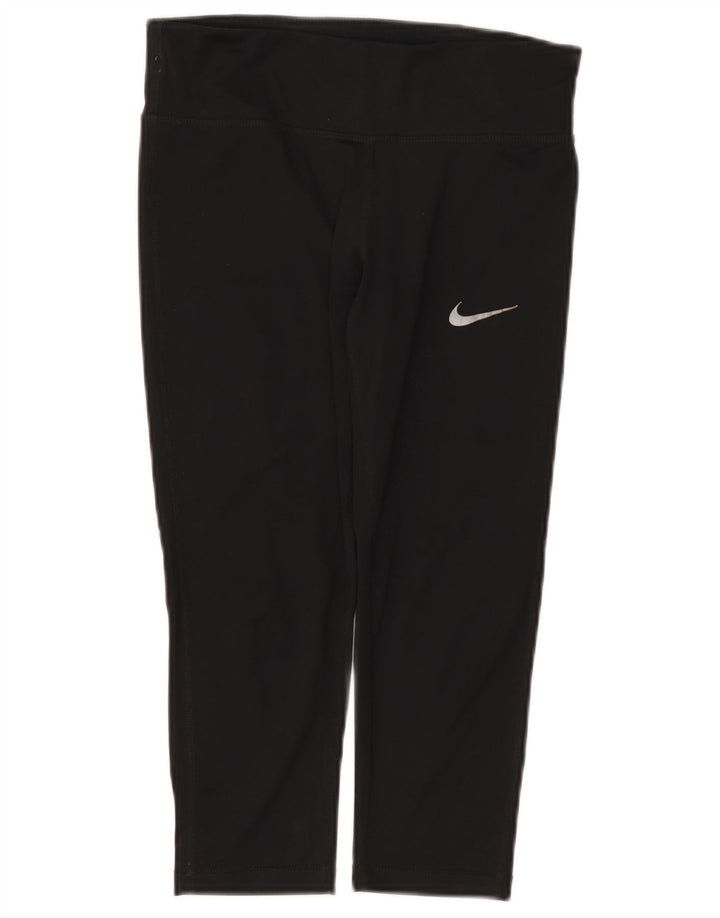 Женские леггинсы-капри Nike Dri Fit UK 8, маленькие черные