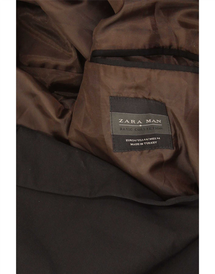Мужской пиджак Zara на 2 пуговицах EU 54 XL, черный хлопок