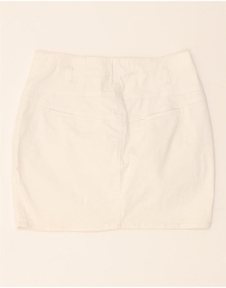 ZARA Womens Denim Skirt EU 40 Medium W28  White Vintage Zara and Second-Hand Zara from Messina Hembry 