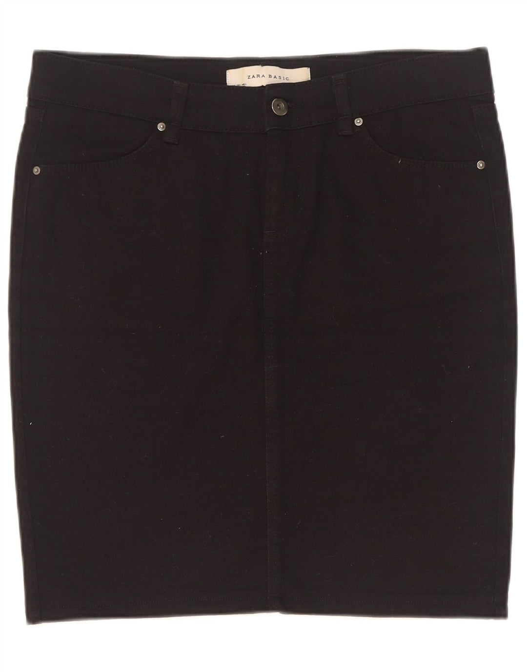 Женская джинсовая юбка Zara, большая W30, черная
