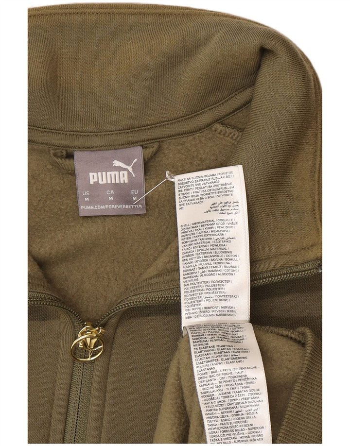 Мужской спортивный костюм Puma, верхняя куртка, средний цвет, хаки, хлопок с цветными блоками