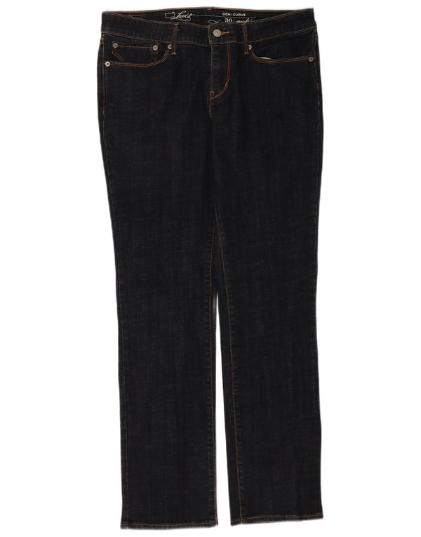 Женские прямые джинсы Levi's Demi Curve W30 L32, темно-синий хлопок