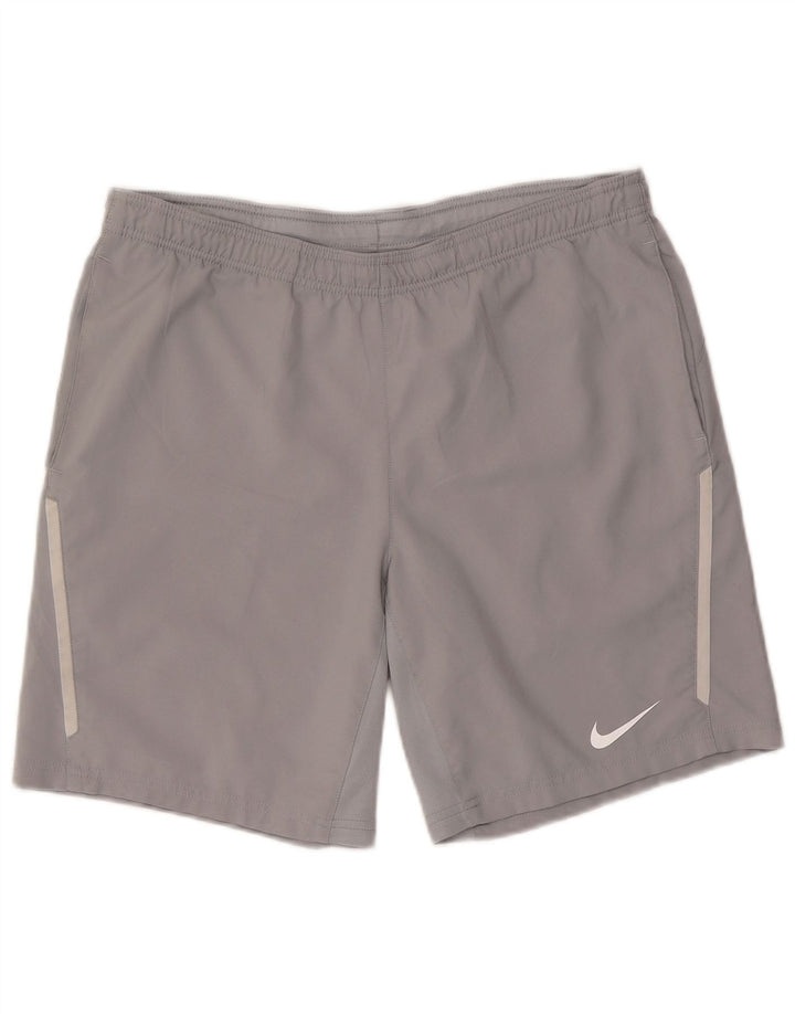 Мужские спортивные шорты Nike Dri Fit среднего серого цвета из полиэстера
