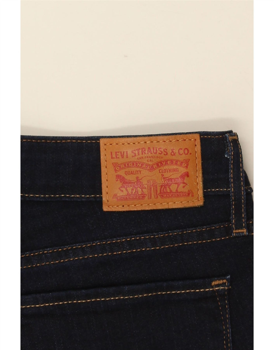 Женские прямые джинсы Levi's 714 W29 L31 темно-синие, хлопок