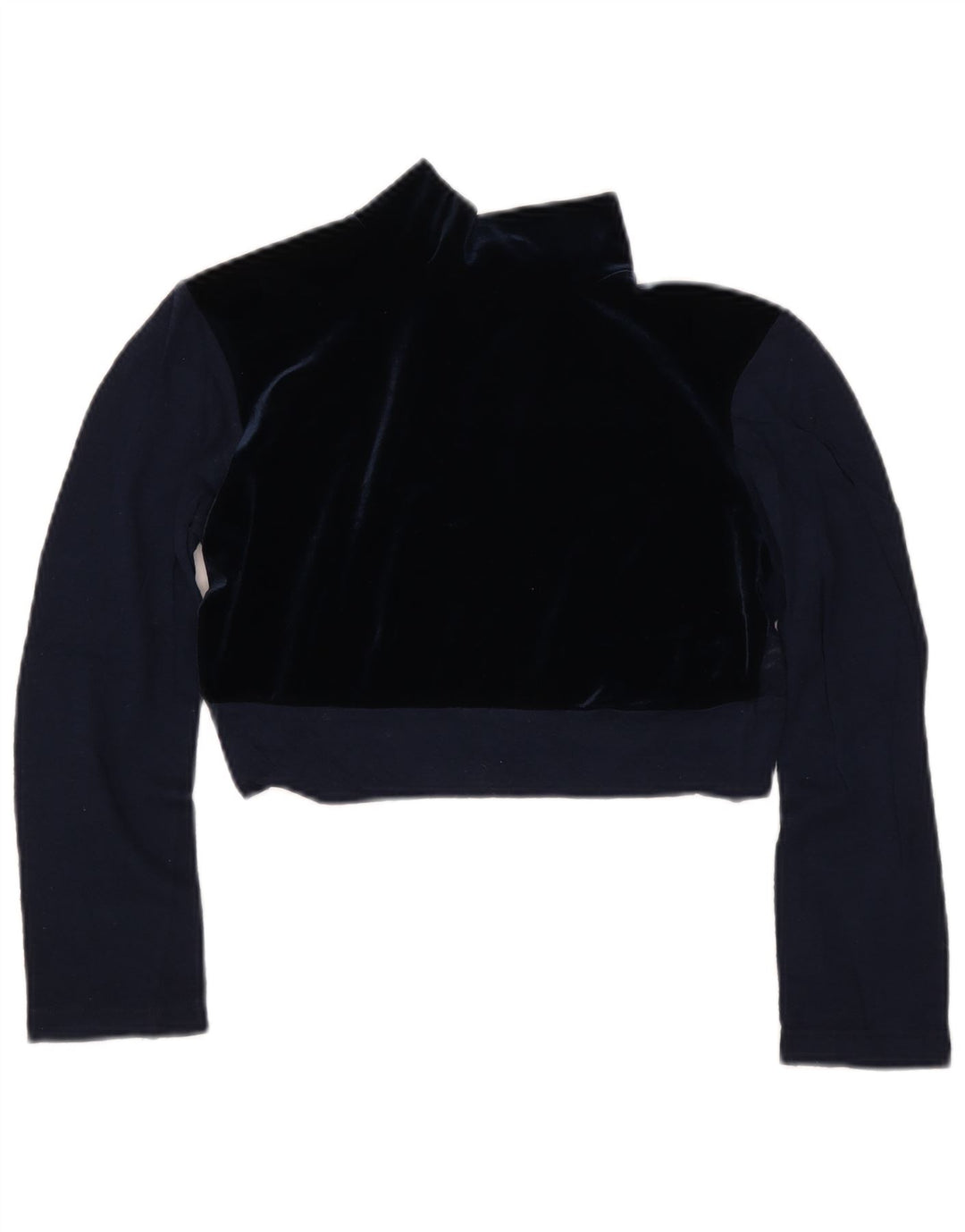 Винтажная женская прозрачная блузка топ IT 44, средний темно-синий цвет, шерсть