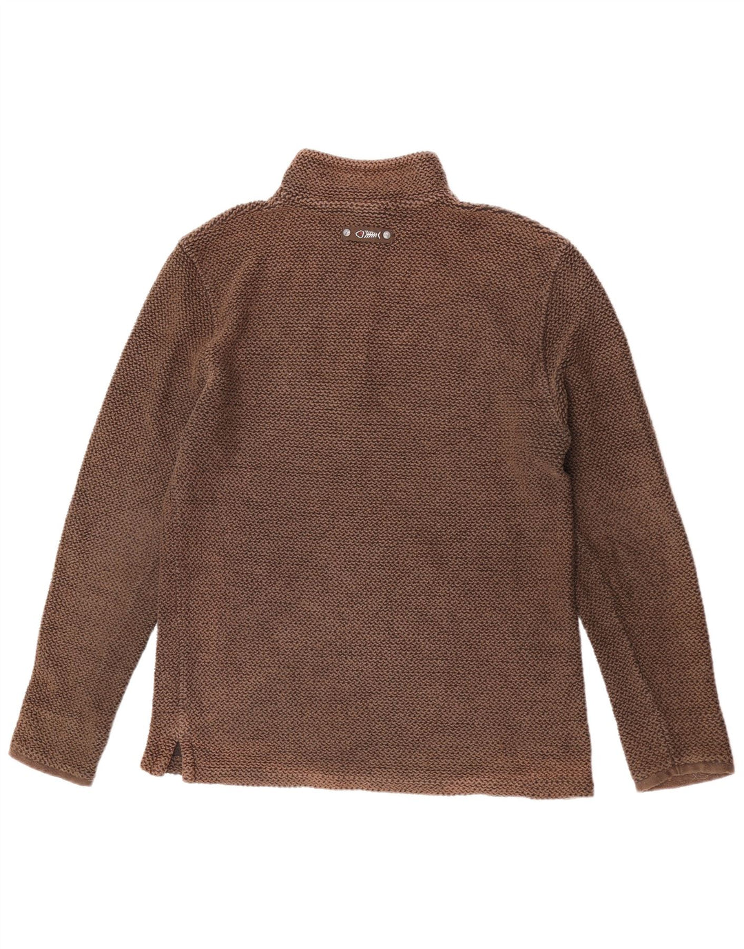 Мужской свитшот с воротником на молнии Weird Fish, средний коричневый