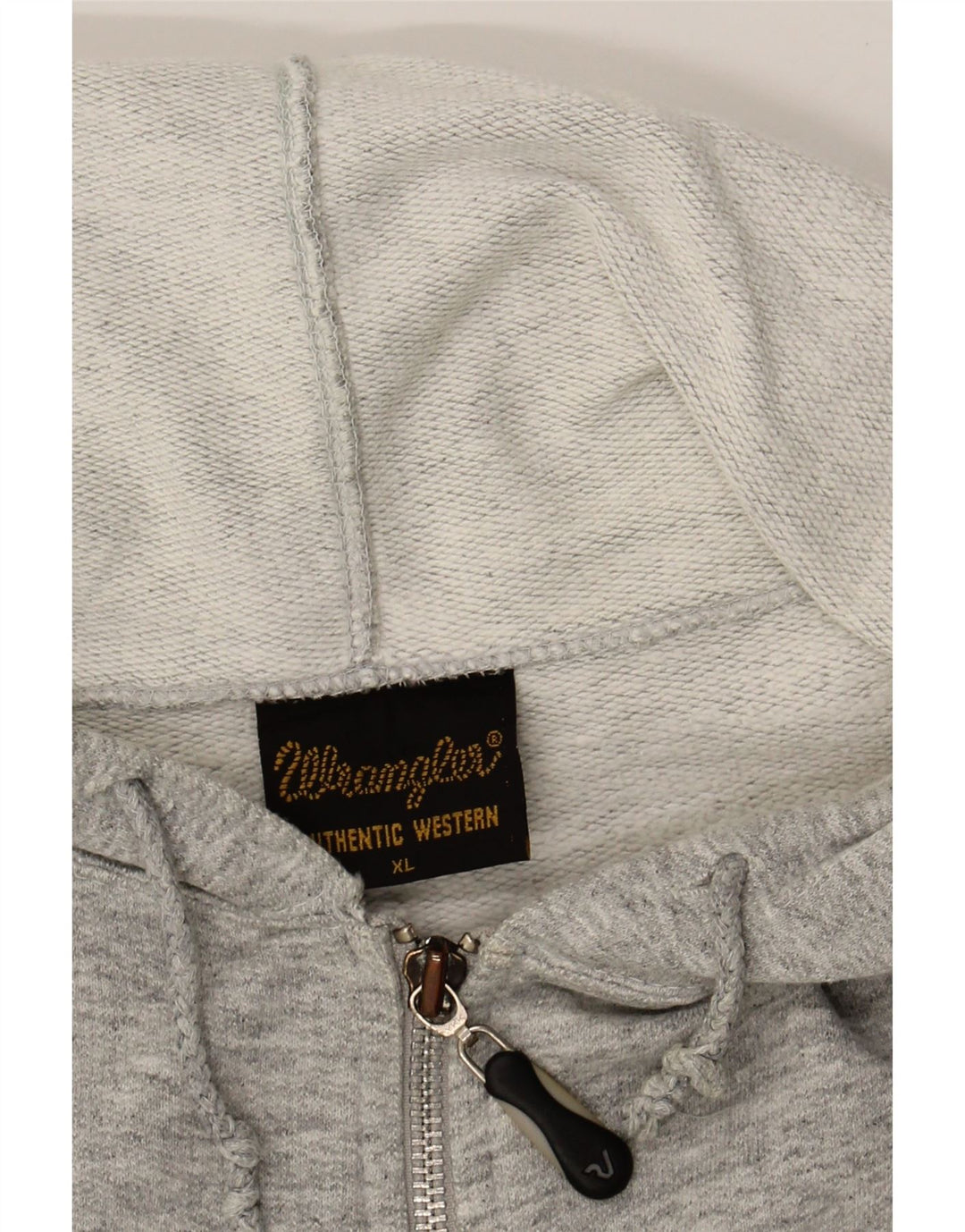 WRANGLER Mens Zip Hoodie Sweater XL Grey Cotton Vintage Wrangler and Second-Hand Wrangler from Messina Hembry 