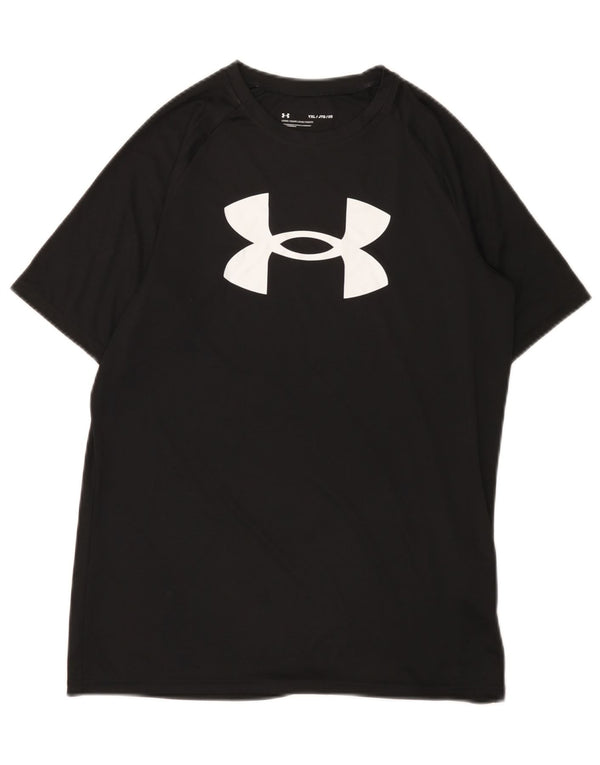 Футболка свободного кроя с рисунком для мальчиков Under Armour, топ 13–14 лет, размер XL, черный