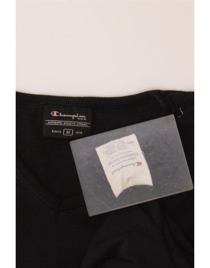 Женская футболка с рисунком CHAMPION Top UK 14, средний цвет, черный хлопок