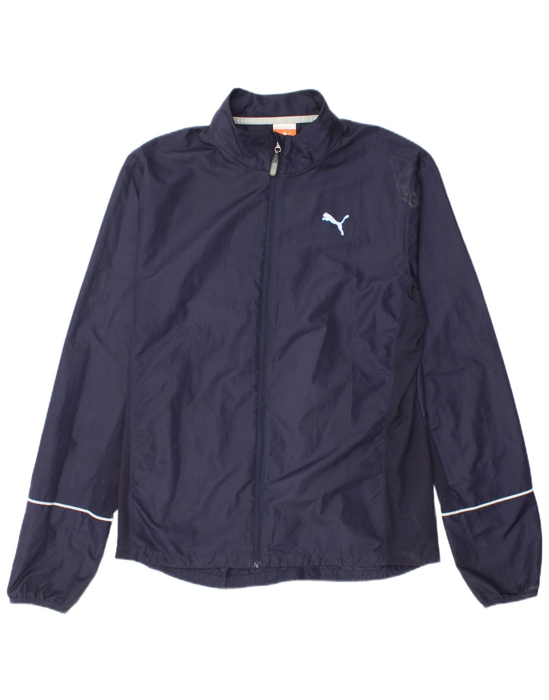 PUMA Mens Tracksuit Top Jacket Medium Navy Blue Polyester