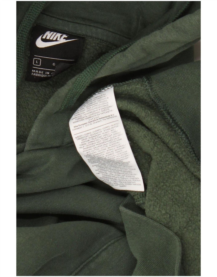 Мужской джемпер с капюшоном Nike, большой зеленый, хлопок