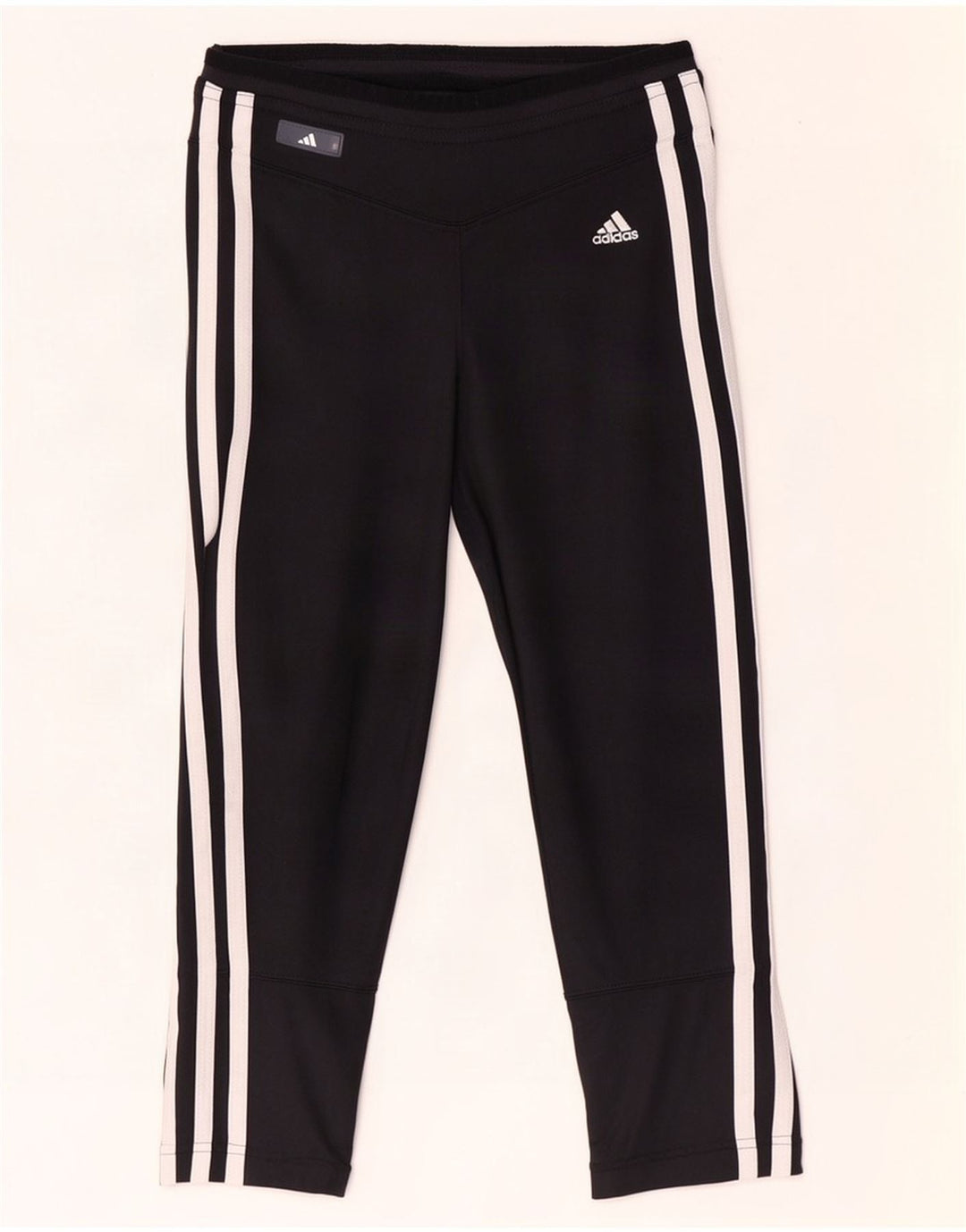 Женские леггинсы-капри Adidas Climacool UK 10, маленькие черные из полиамида
