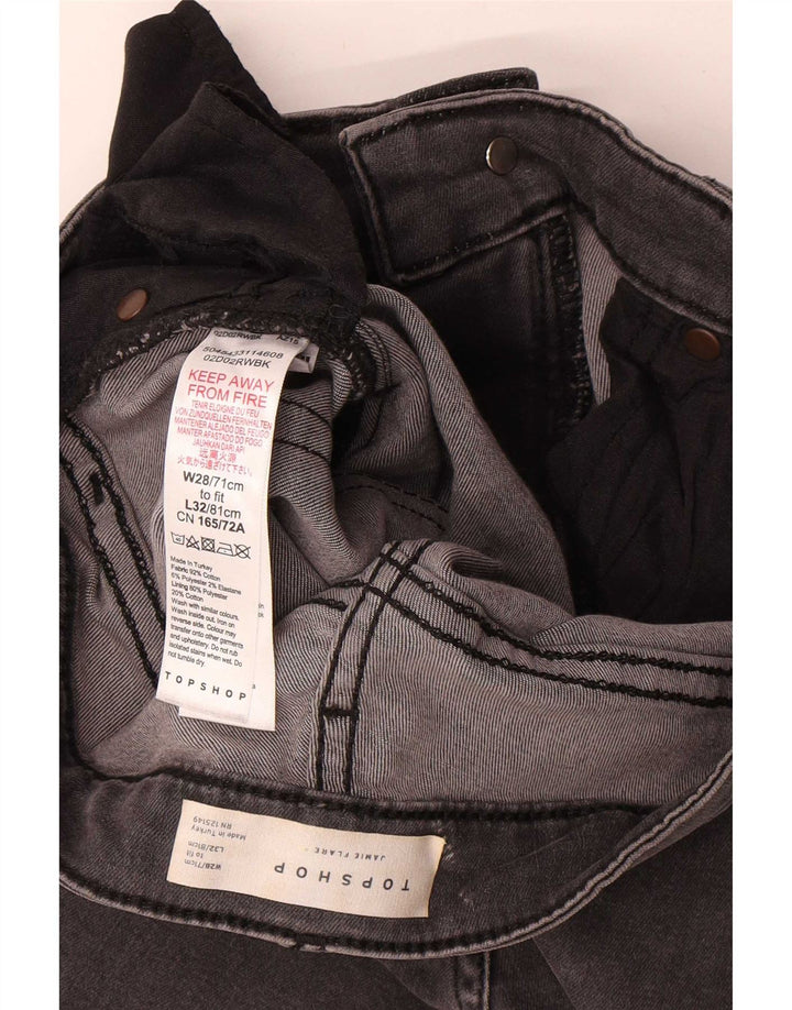 Женские расклешенные джинсы Topshop Jamie W28 L32, серый хлопок