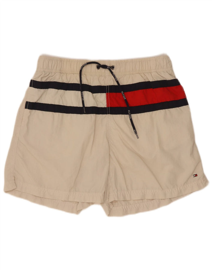 Мужские шорты для плавания Tommy Hilfiger, маленькие бежевые, полиэстер с цветными блоками
