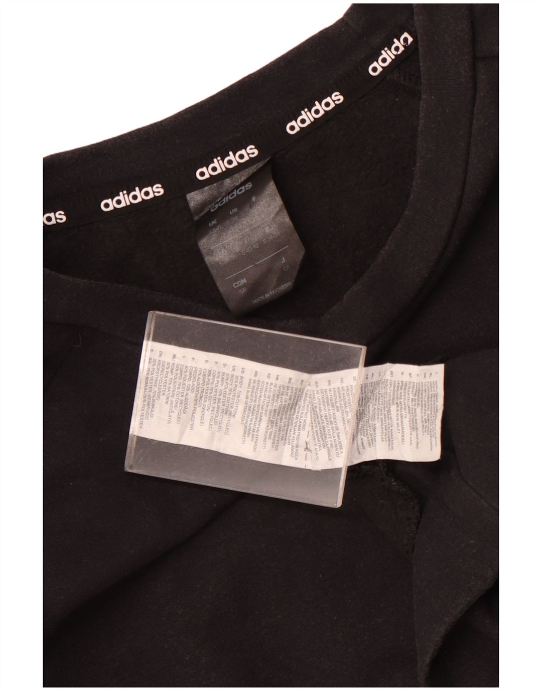 Женский свитер ADIDAS, джемпер UK 8/10, маленький, черный, хлопок