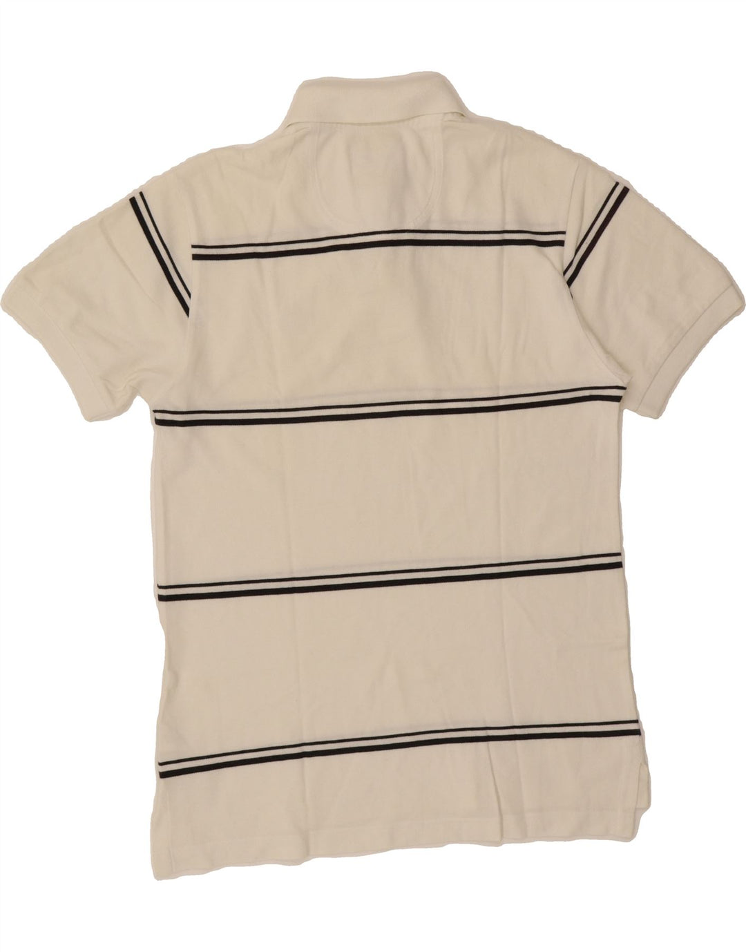 TIMBERLAND Mens Polo Shirt Small Off White Striped Cotton Vintage Timberland and Second-Hand Timberland from Messina Hembry 